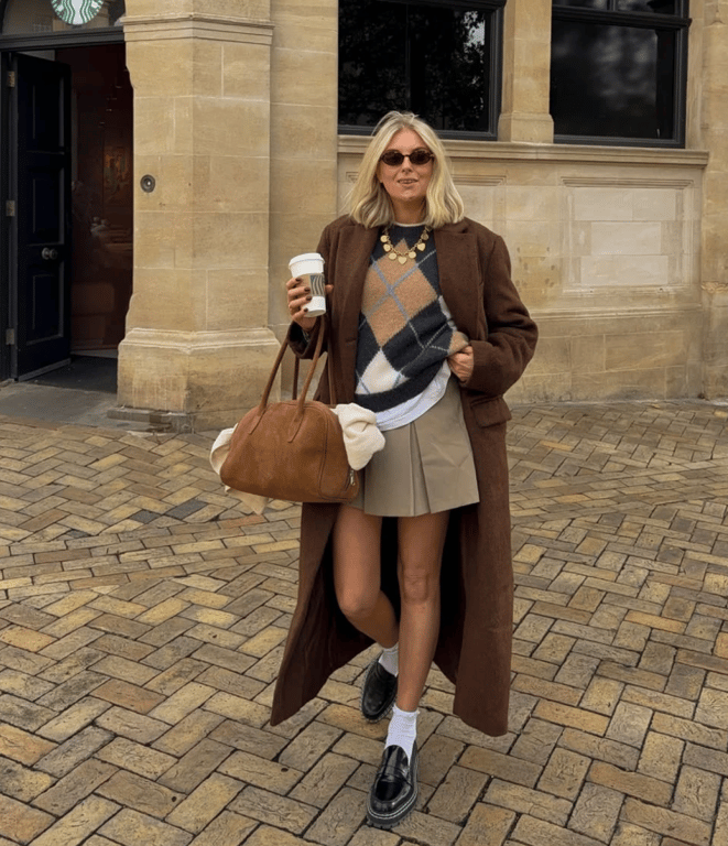 Светр із візерунком арґайл