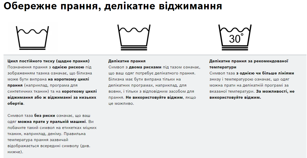знаки стирки 1