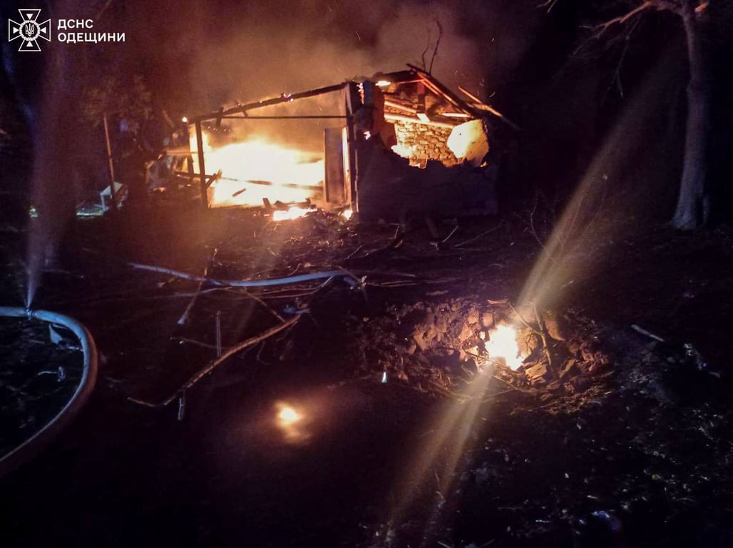 Пожежа після влучання дрона