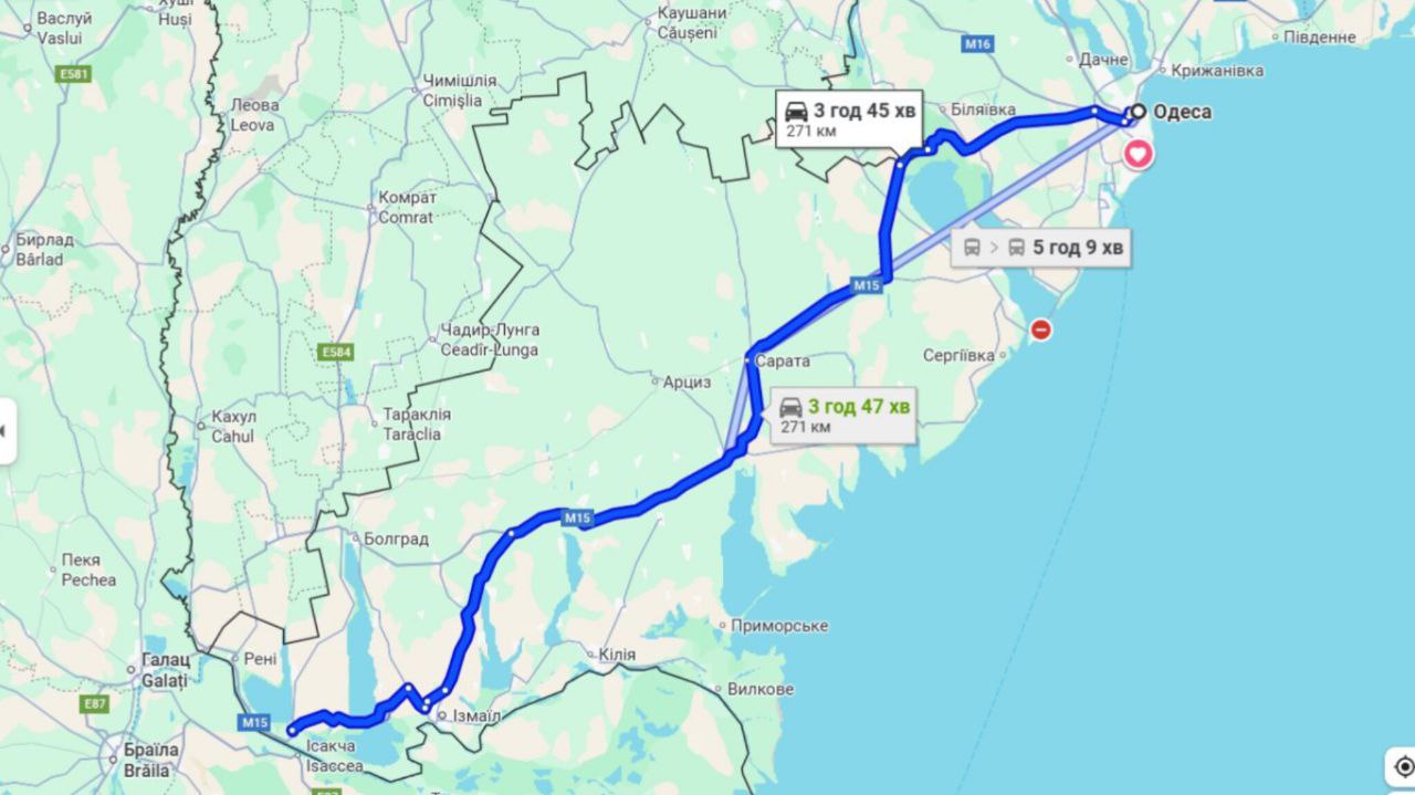 Затори на  расі Одеса-Рені