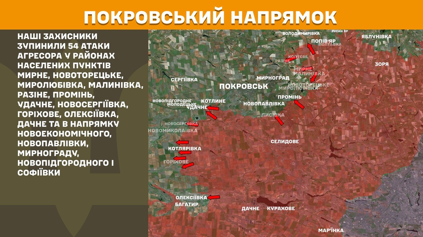 Покровський напрямок карта бойових дій