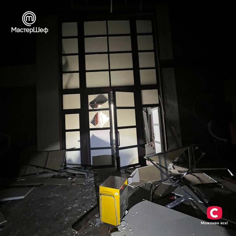 Павільйон "МастерШеф" після атаки