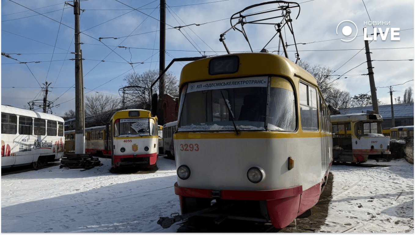 Трамваї в депо Одеси