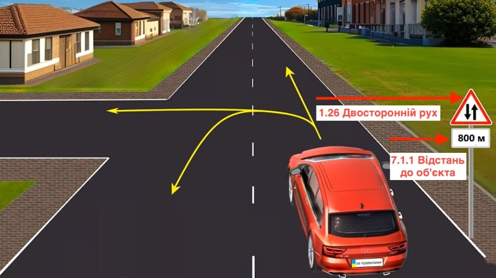 Тест з ПДР: куди дозволено продовжити рух?