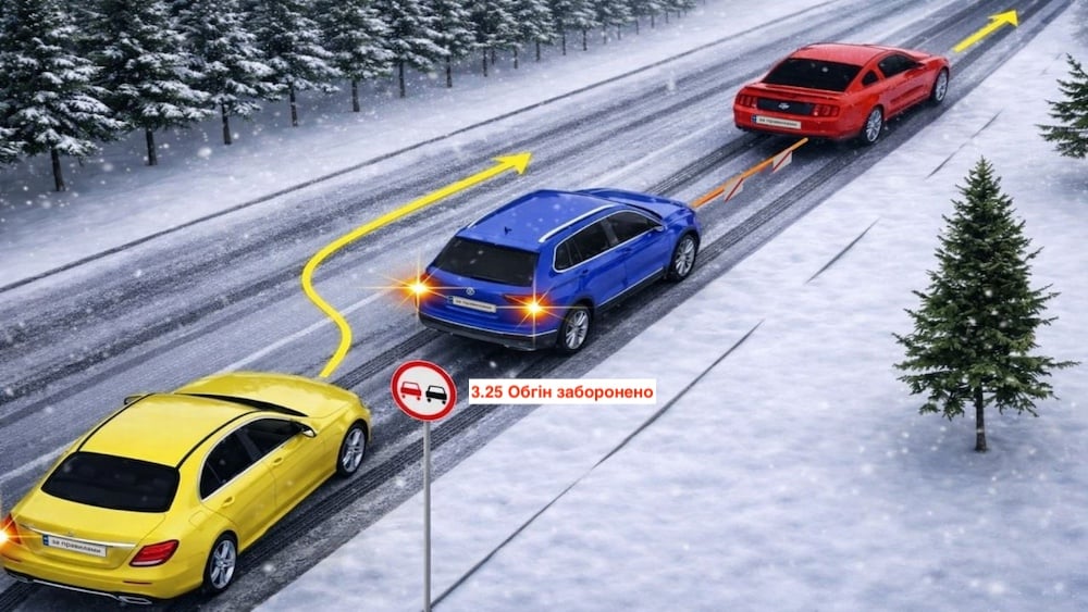 Тест ПДР: чи дозволений обгін