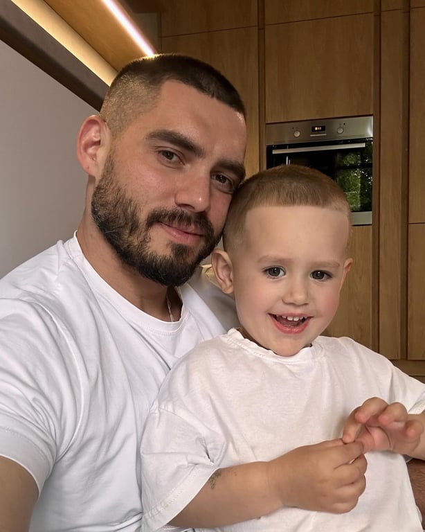 Никита Добрынин с сыном