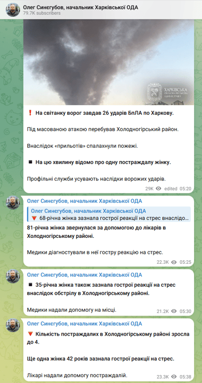 Обстрел Харькова в ночь на 10 июня 2026 года