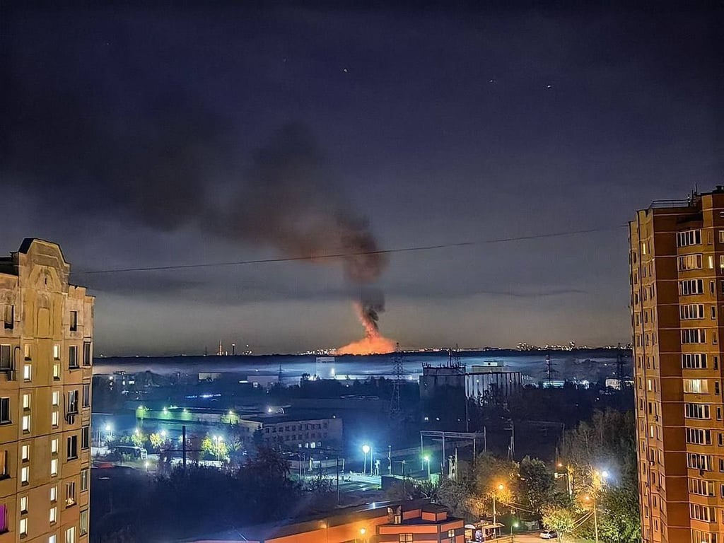 Пожар в российском Щелково