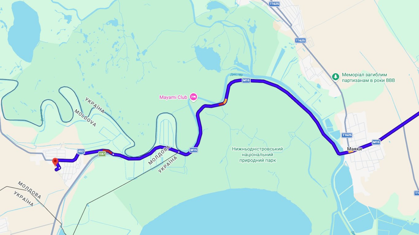 Затори на трасі Одеса-Рені