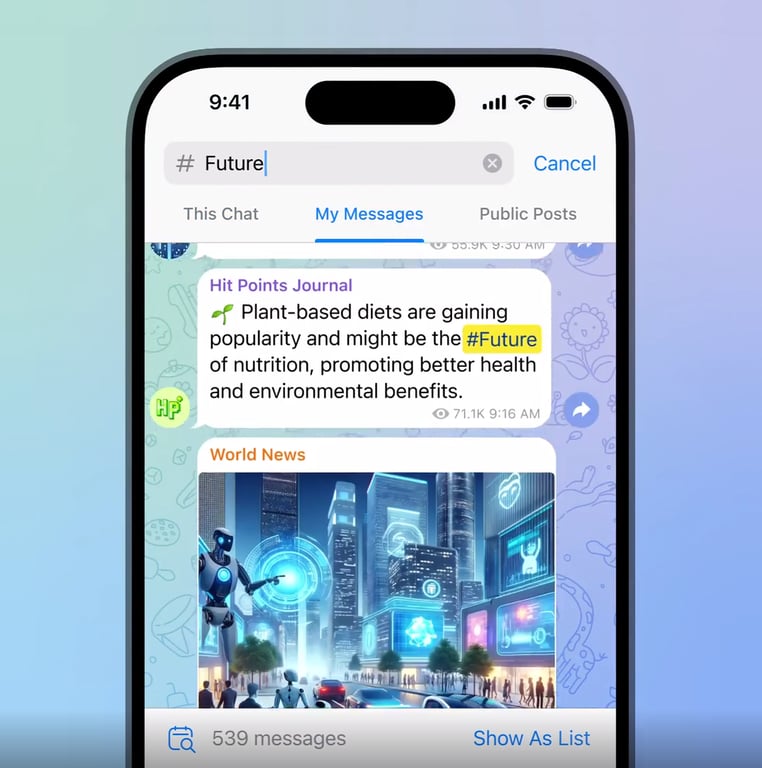 Літнє оновлення Telegram 