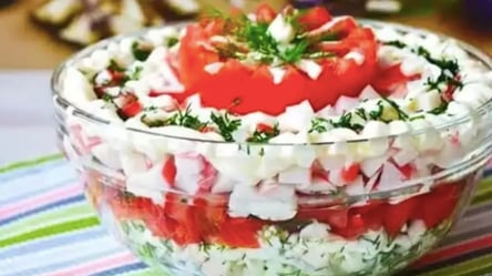 Салат з крабовими паличками "Дамський": новий рецепт - 285x160