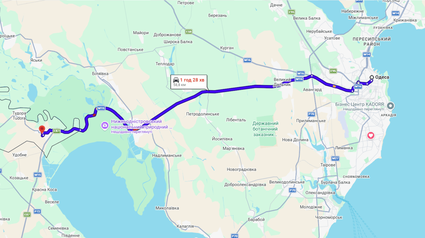Затори на трасі Одеса-Рені