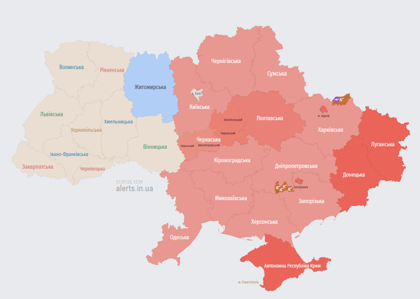 Карта тривог