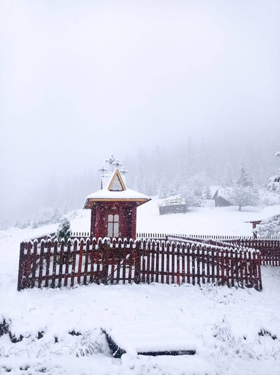 сніг на Буковині 17 квітня