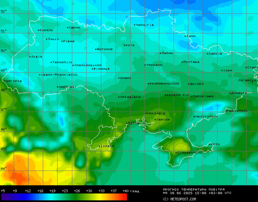 Прогноз погоди в Україні на 30 червня