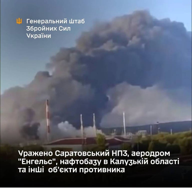 ЗСУ уразили Саратовський НПЗ, "Енгельс" та нафтобазу РФ - фото 1