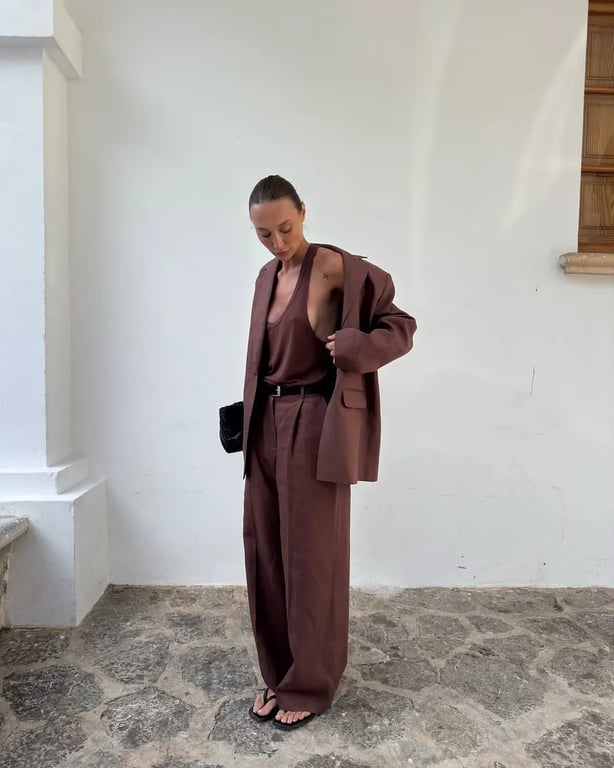 Oversize Pantsuit + Scoop-Neck Tank