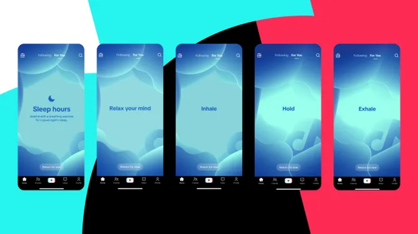 Функция "выключения" для поощрения сна в TikTok