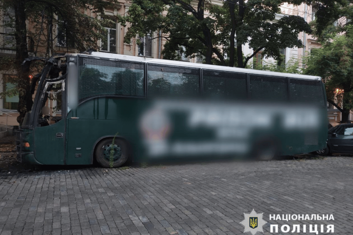 Автобус, який підпалили в Одесі