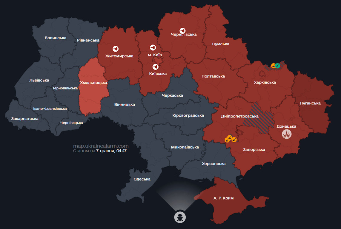 Чергова повітряна тривога у Києві — вже третя за ніч - фото 2