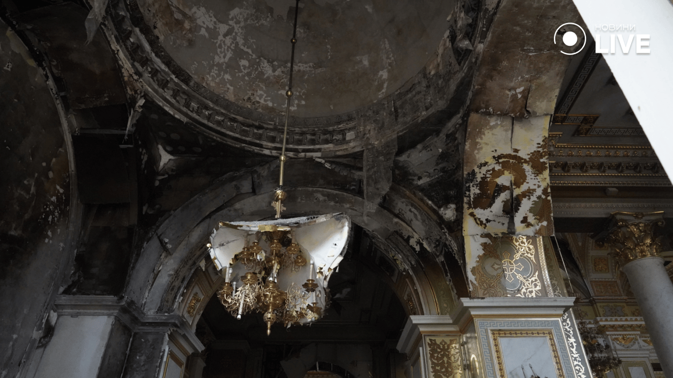 Руйнування собору в Одесі 23 липня