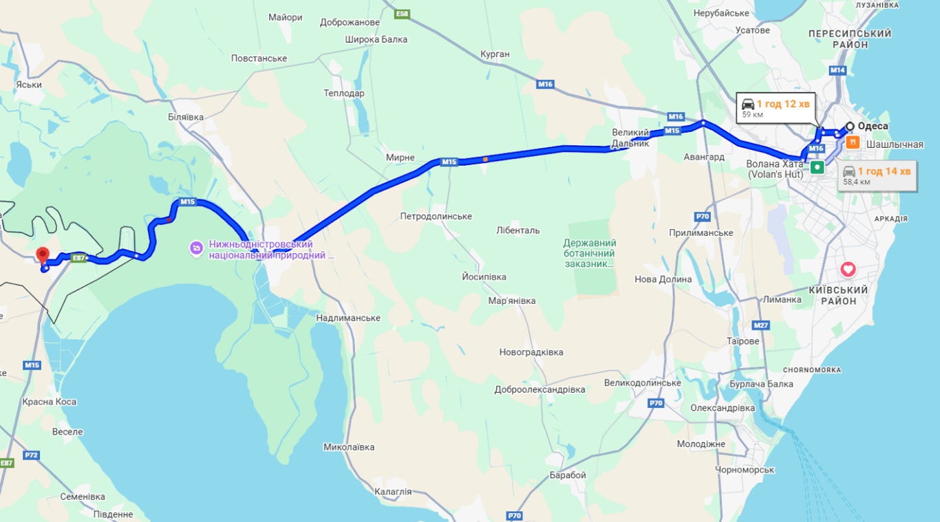 Затори на трасі Одеса-Рені