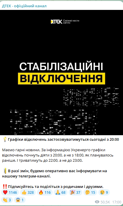 графіки відключень