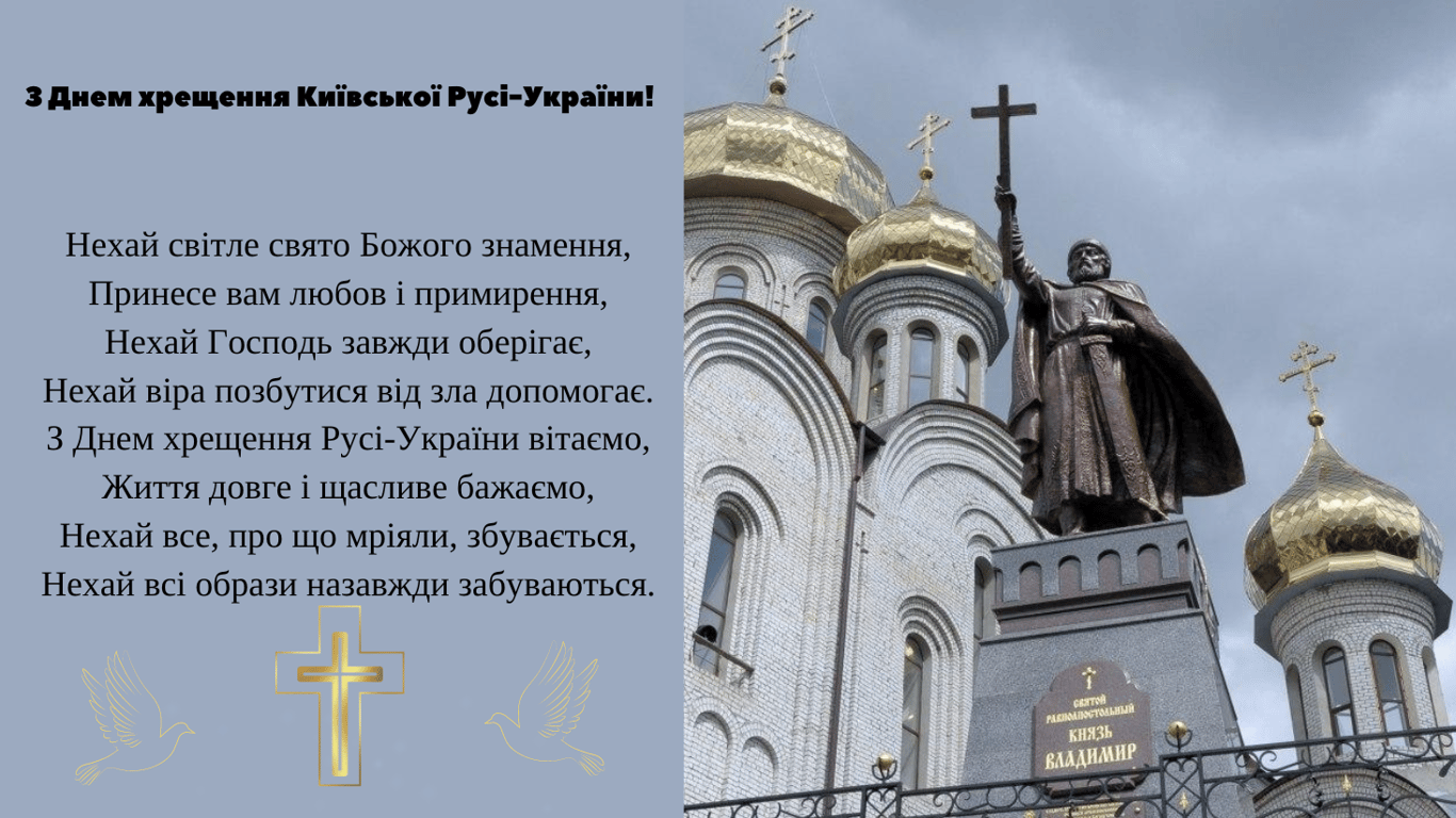 С Днем крещения Киевской Руси 15 июля поздравления в открытках
