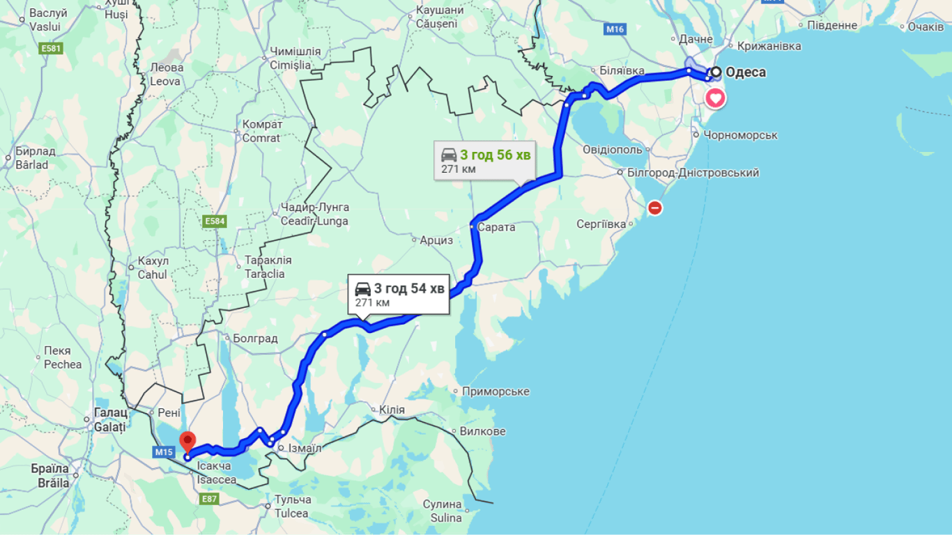 Затори на трасі Одеса-Рені