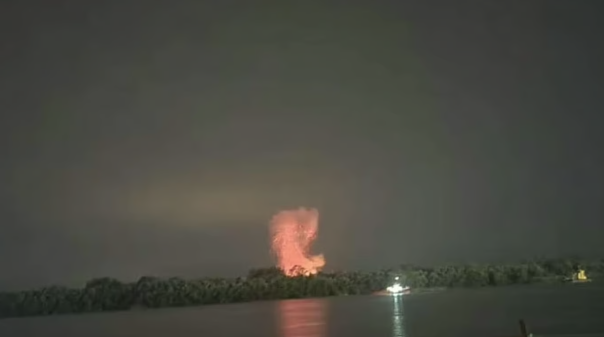 Взрыв дрона в Румынии. Фото: Facebook Олега Николенко