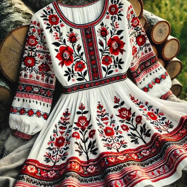 Жіноча сукня в українському стилі