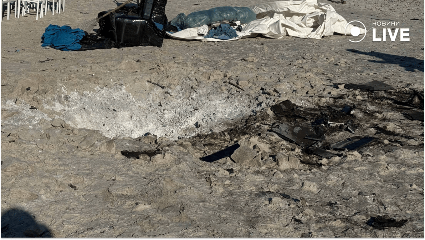 Пляж Ланжерон після атаки