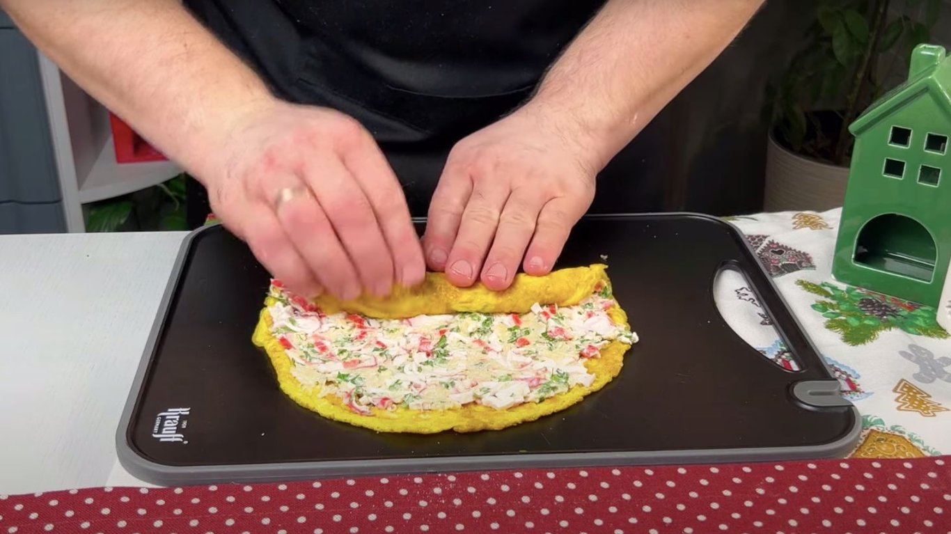 закуска с крабовыми палочками на новый год