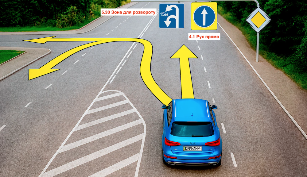 Тест з ПДР: в якому напрямку може проїхати водій авто?