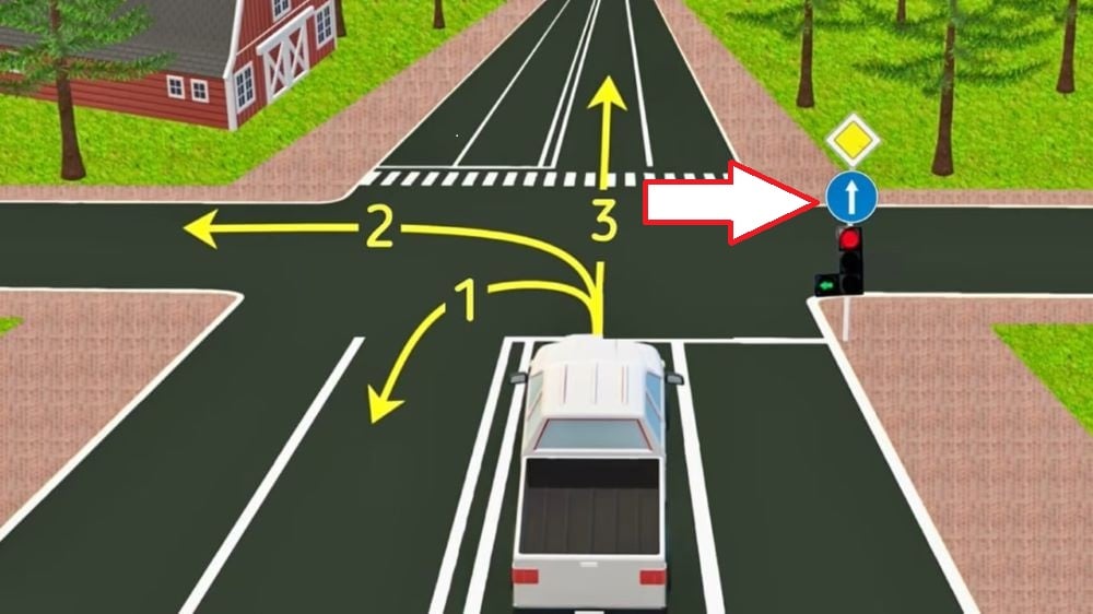 Хитрый тест по ПДД — куда может проехать водитель белого автомобиля - фото 2