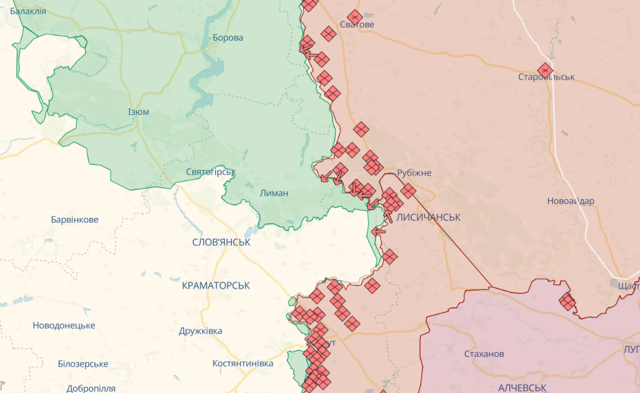 Карта бойових дій на 22 вересня