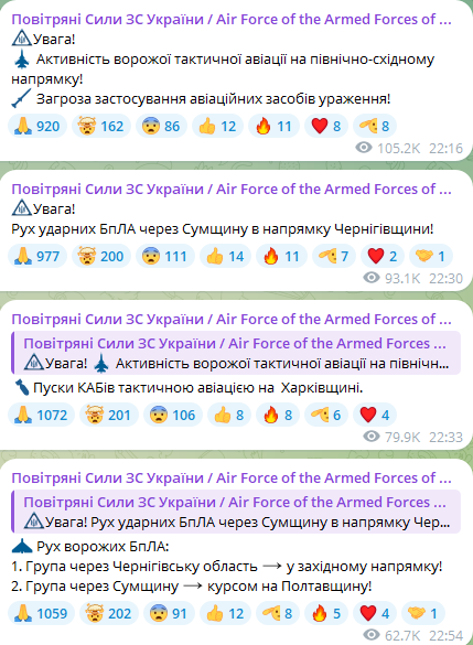 Чому оголосили повітряну тривогу ввечері 4 липня