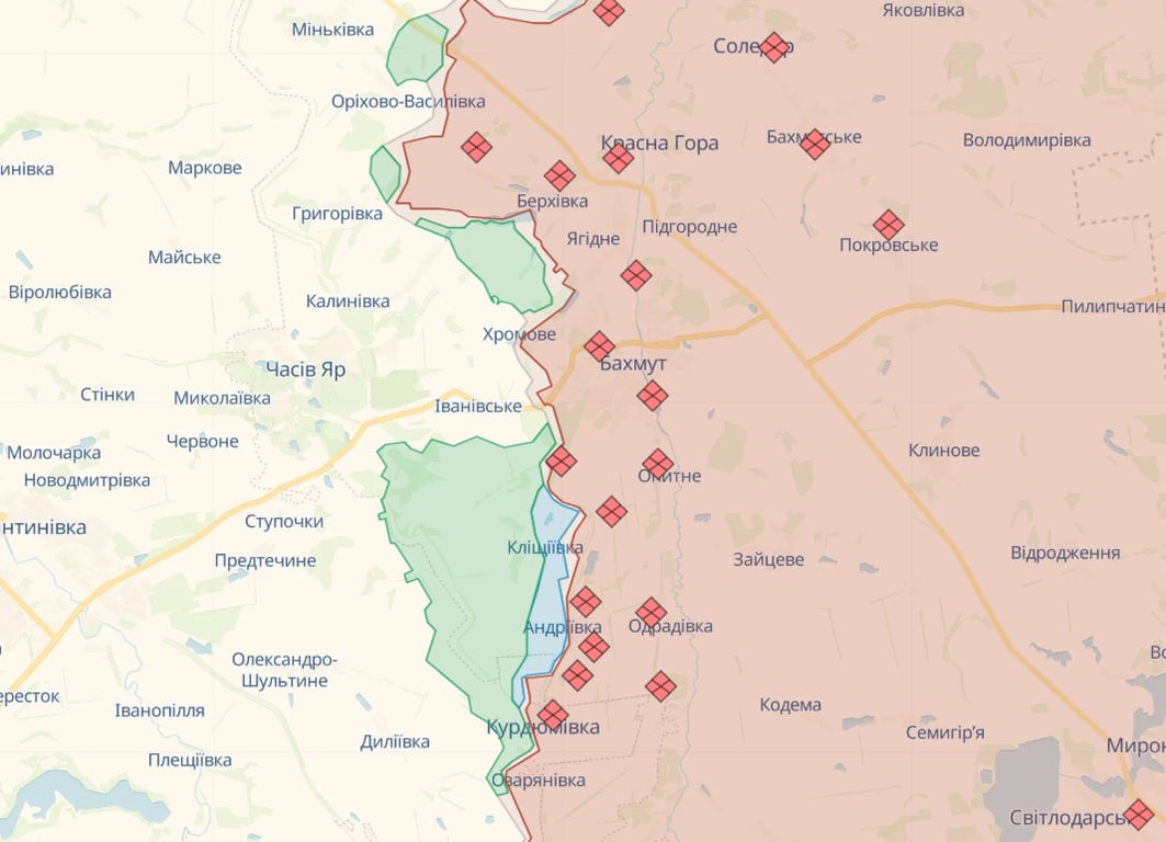 Карта бойових дій від Deepstate
