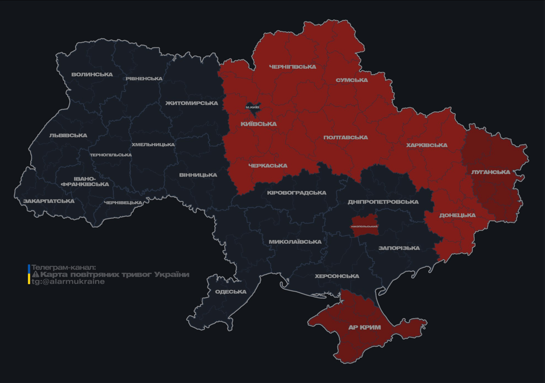 Уранці 22 серпня Україну вкотре атакують ударні БпЛА