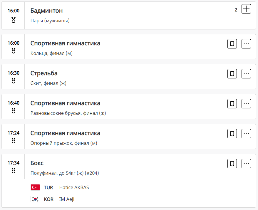 Какие соревнования состоятся 4 августа на Олимпийских играх-2024