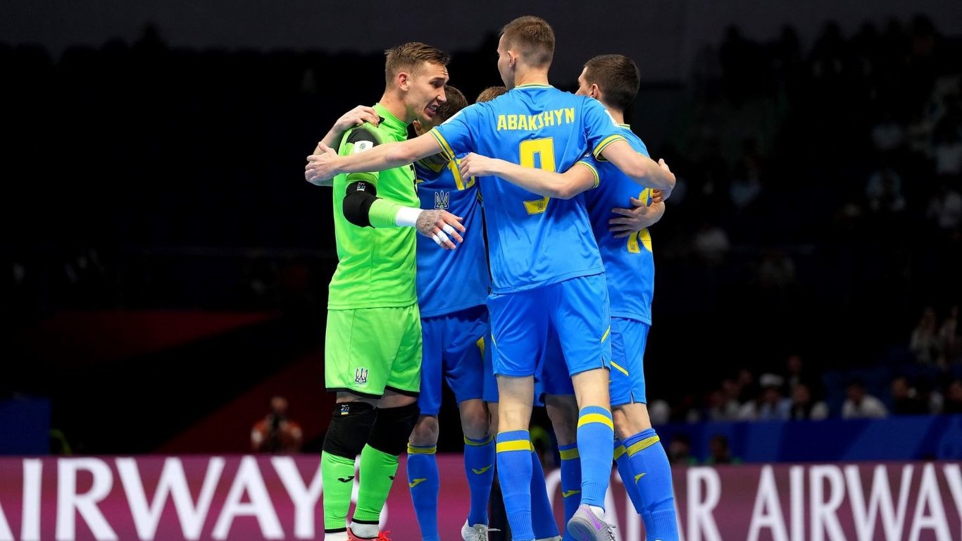 Игроки сборной Украины по футзалу