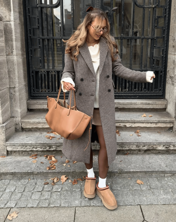 Ugg boots can even be worn with a dress or skirt.