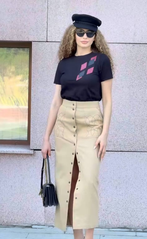 Skirts in this style can be either long or mini