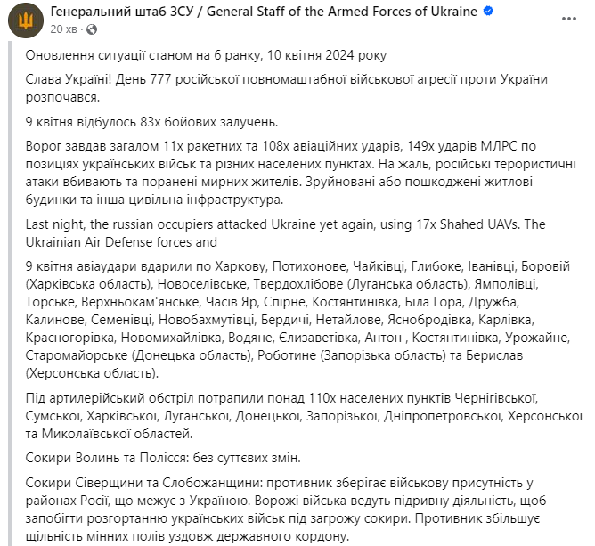 Ситуация на фронте