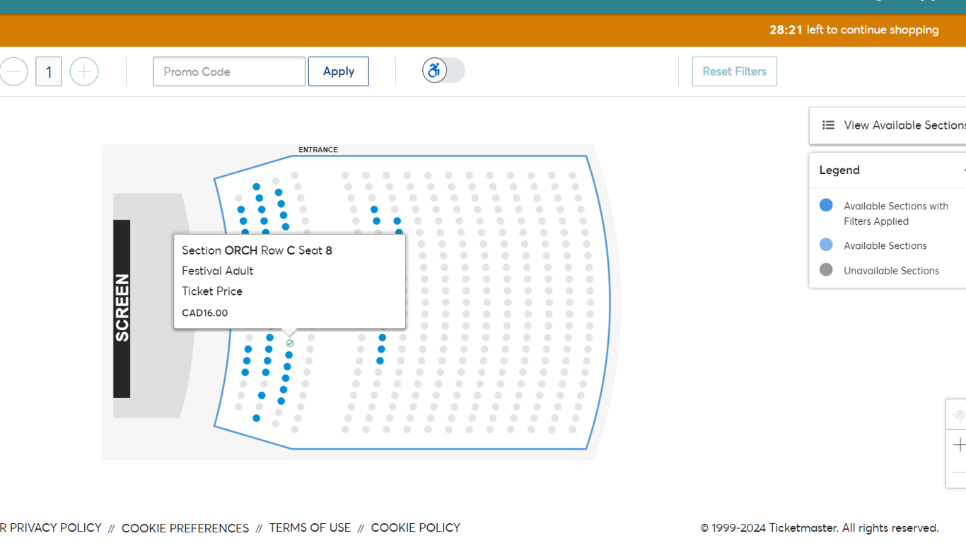 Зал кинотеатра на сеансе фильма "Россияне на войне". Фото: tiff.net