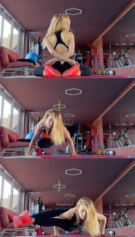 Тіна Кароль на тренуванні