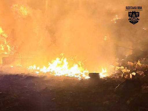 Пожежа на місці влучання