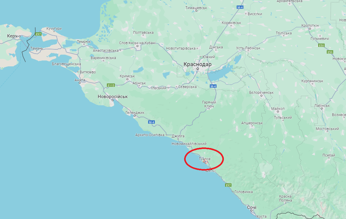 Де розташований Туапсе в Росії