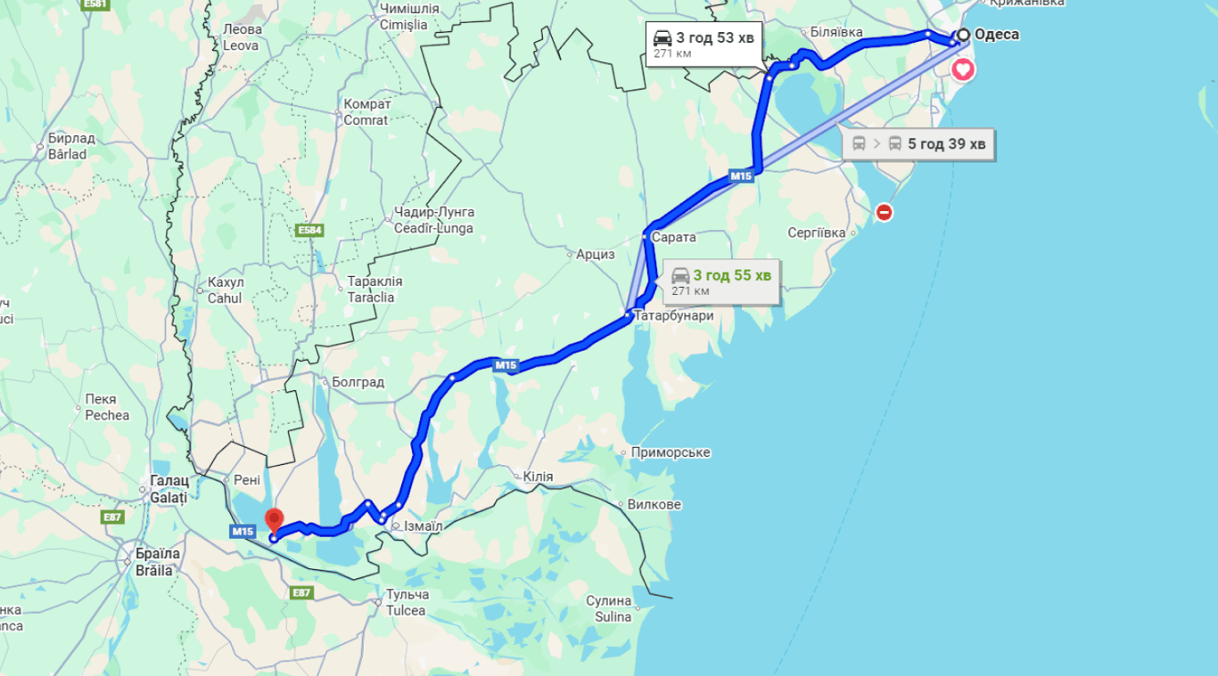 Затори на трасі Одеса-Рені