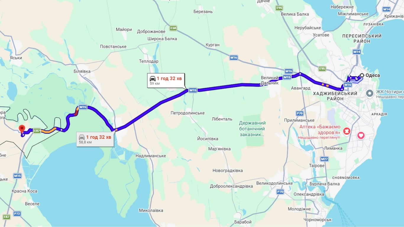 Затори на трасі Одеса-Рені
